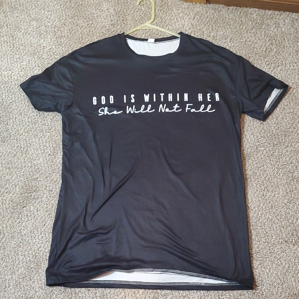 Black Psalm 46:5 Graphic Shirt - Size Small